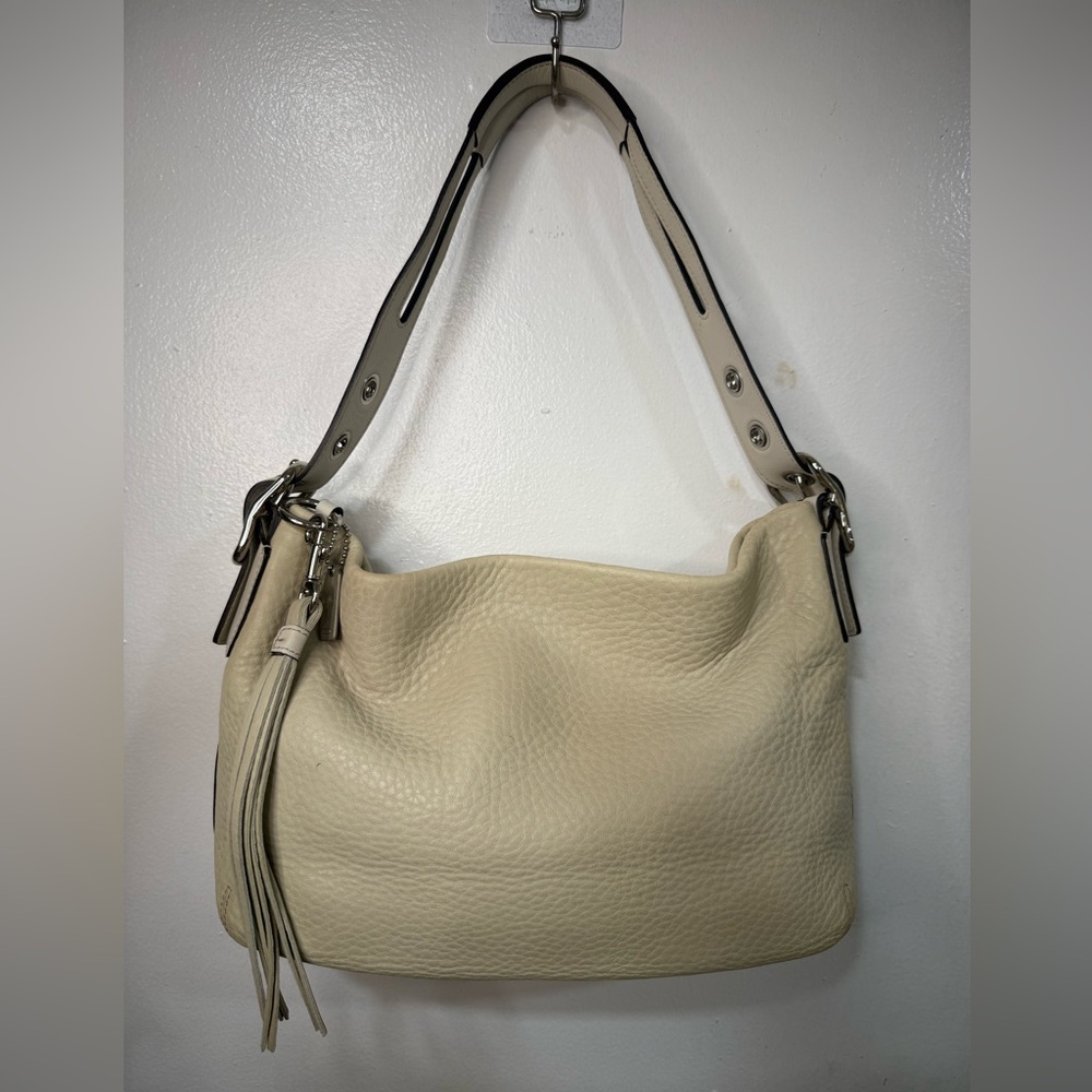 Coach Cream Leather Hobo Bag